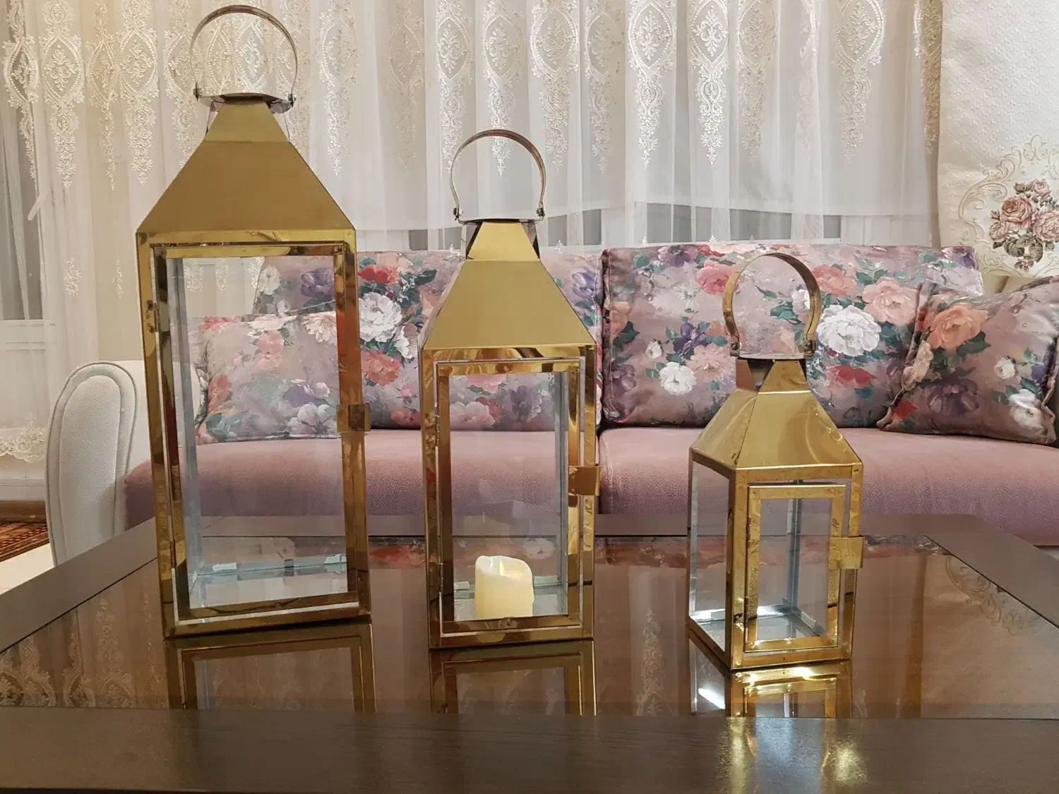 فروش لوستر ایستاده و شمعدان طرح فانوس|لوستر و چراغ آویز|مشهد, جانباز|دیوار