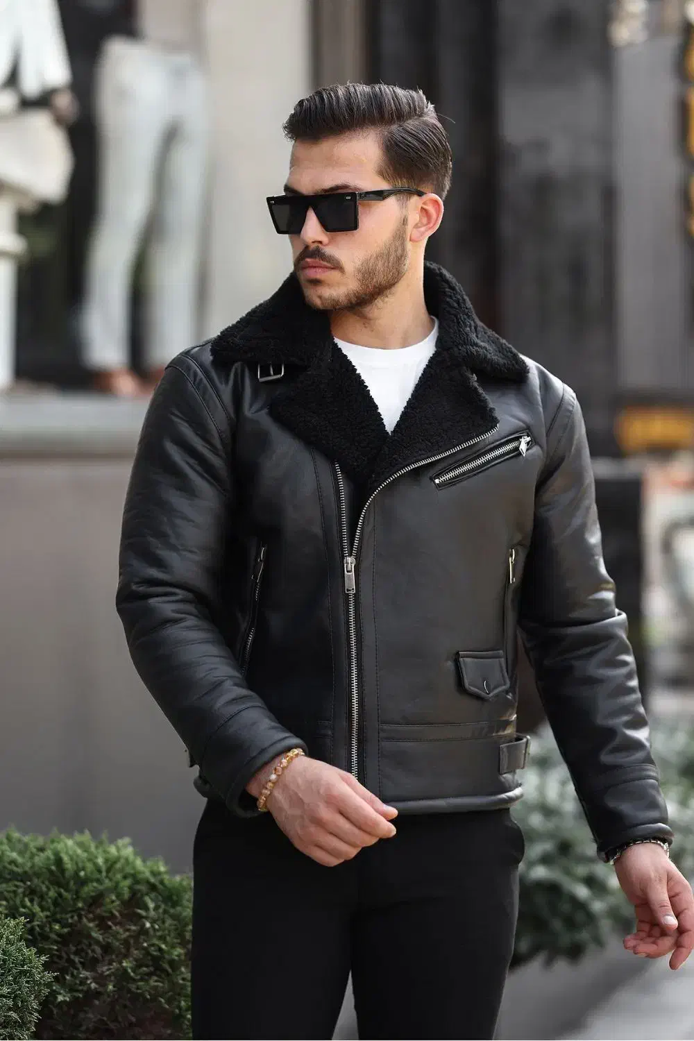 کاپشن چرم ترک برند mero life|لباس|خشت, |دیوار