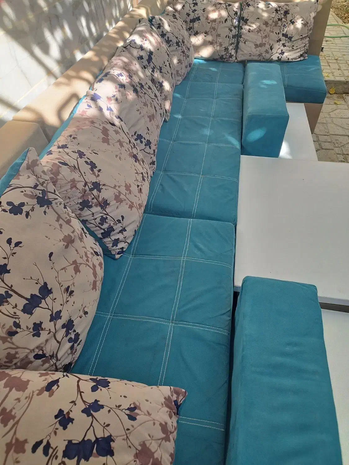 مبل هفت نفره با سه عدد میز جلو مبلی|مبلمان خانگی و میز عسلی|رزن, |دیوار