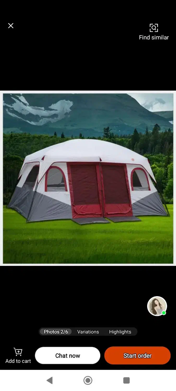 چادر دو اتاقه خارجی مناسب ۸ الی ۱۲ نفر|کوهنوردی و کمپینگ|اندیشه, اندیشه فاز ۳|دیوار