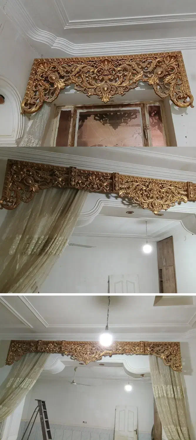 کتیبه همراه دو مدل پرده|پرده، رانر، رومیزی|زابل, |دیوار