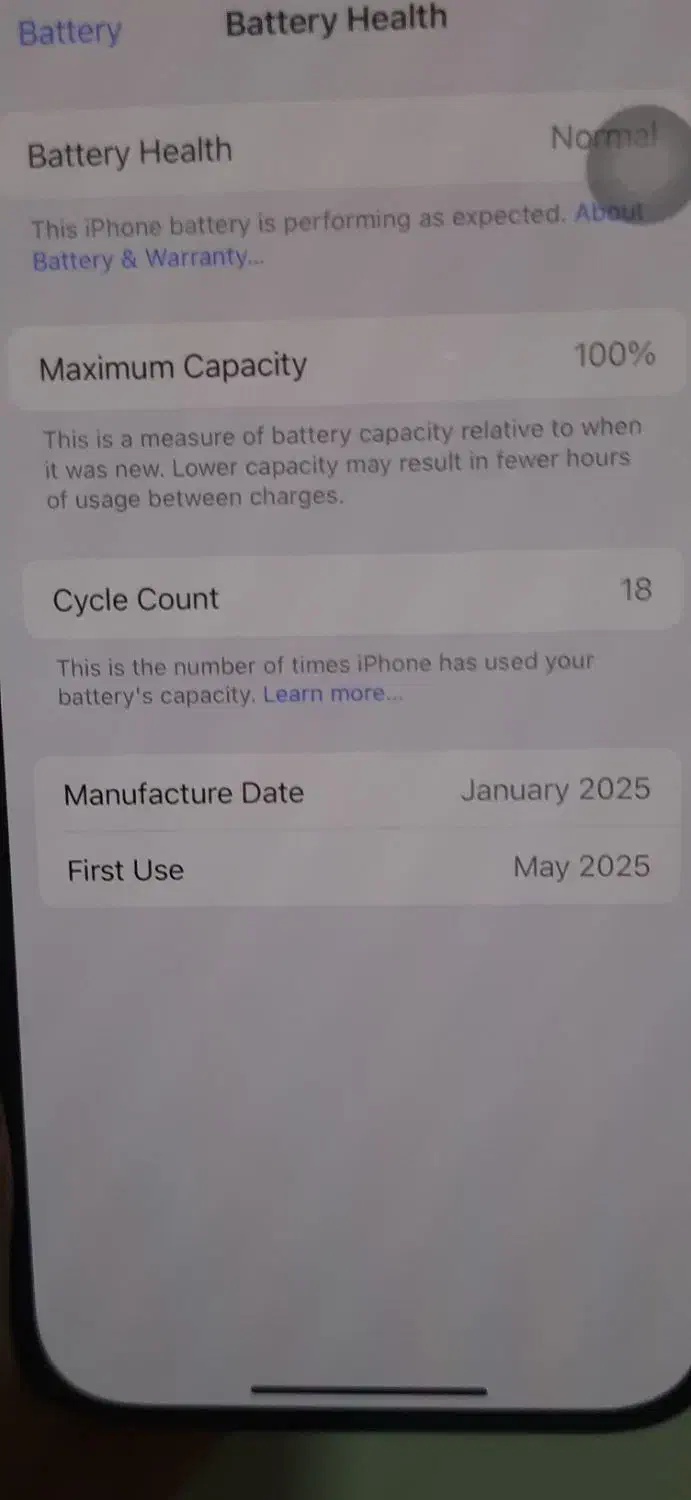 ایفون ۱۶ نرمال ابی ۱۲۸|موبایل|تهران, جوادیه|دیوار