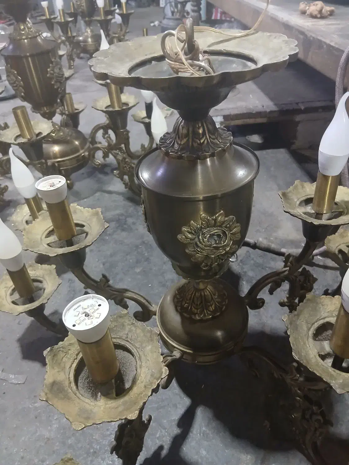 لوستر برنجی|لوستر و چراغ آویز|تهران, خلازیر|دیوار