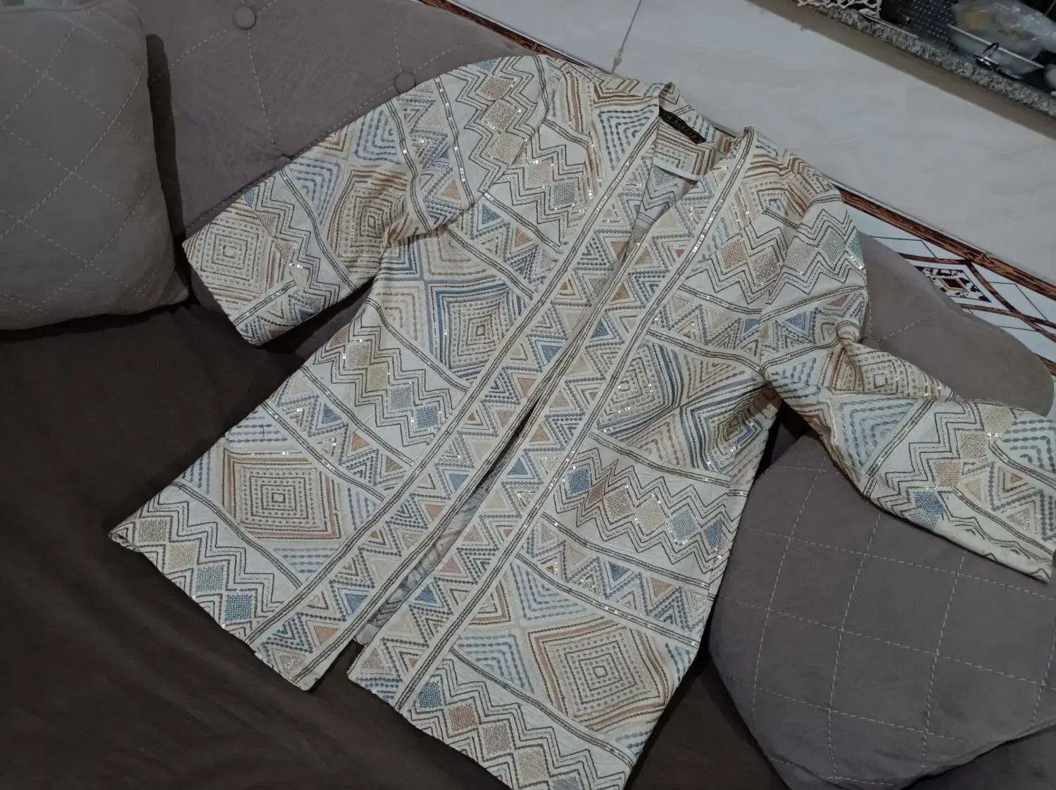 مانتو مجلسی و شومیز مجلسی پولکی آستین ریش ریش|لباس|نسیمشهر, |دیوار