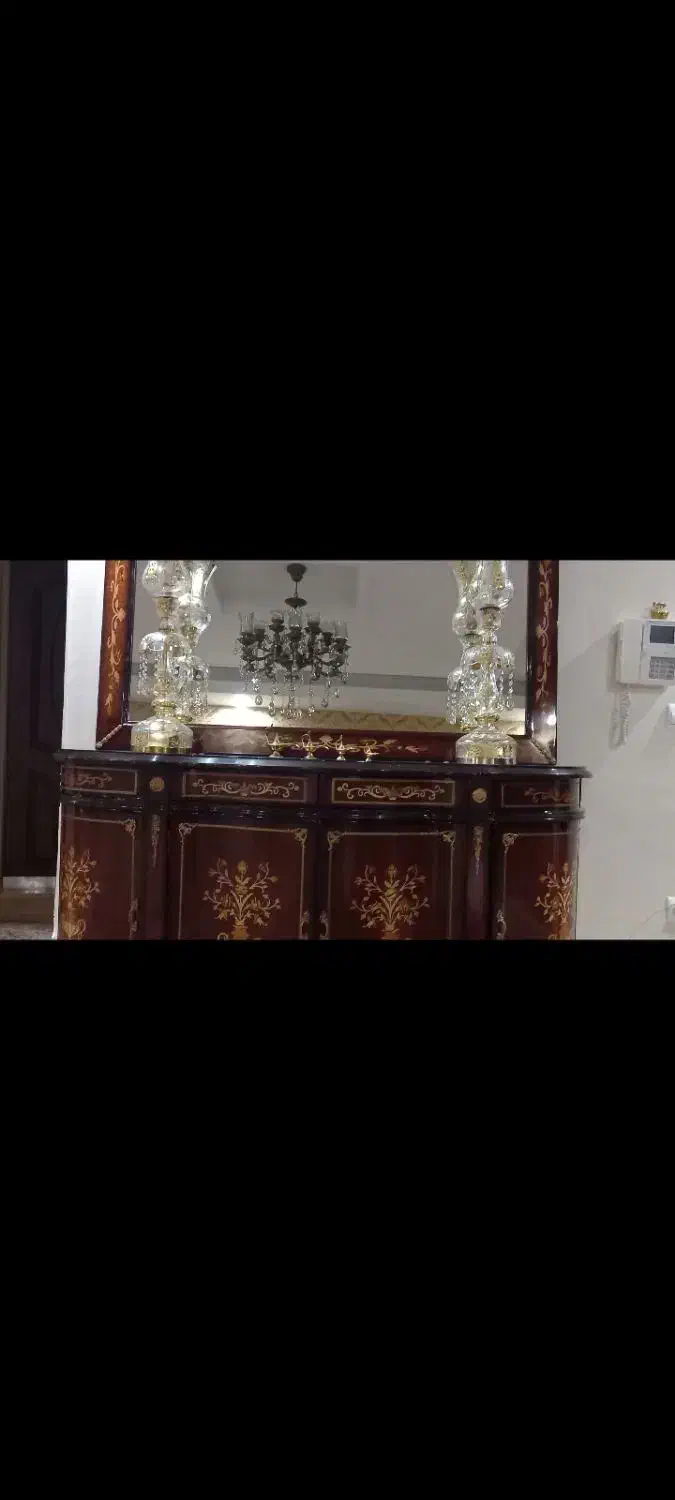 اینه کنسول با شمعدان|بوفه، ویترین، کنسول|شهریار, رزکان|دیوار