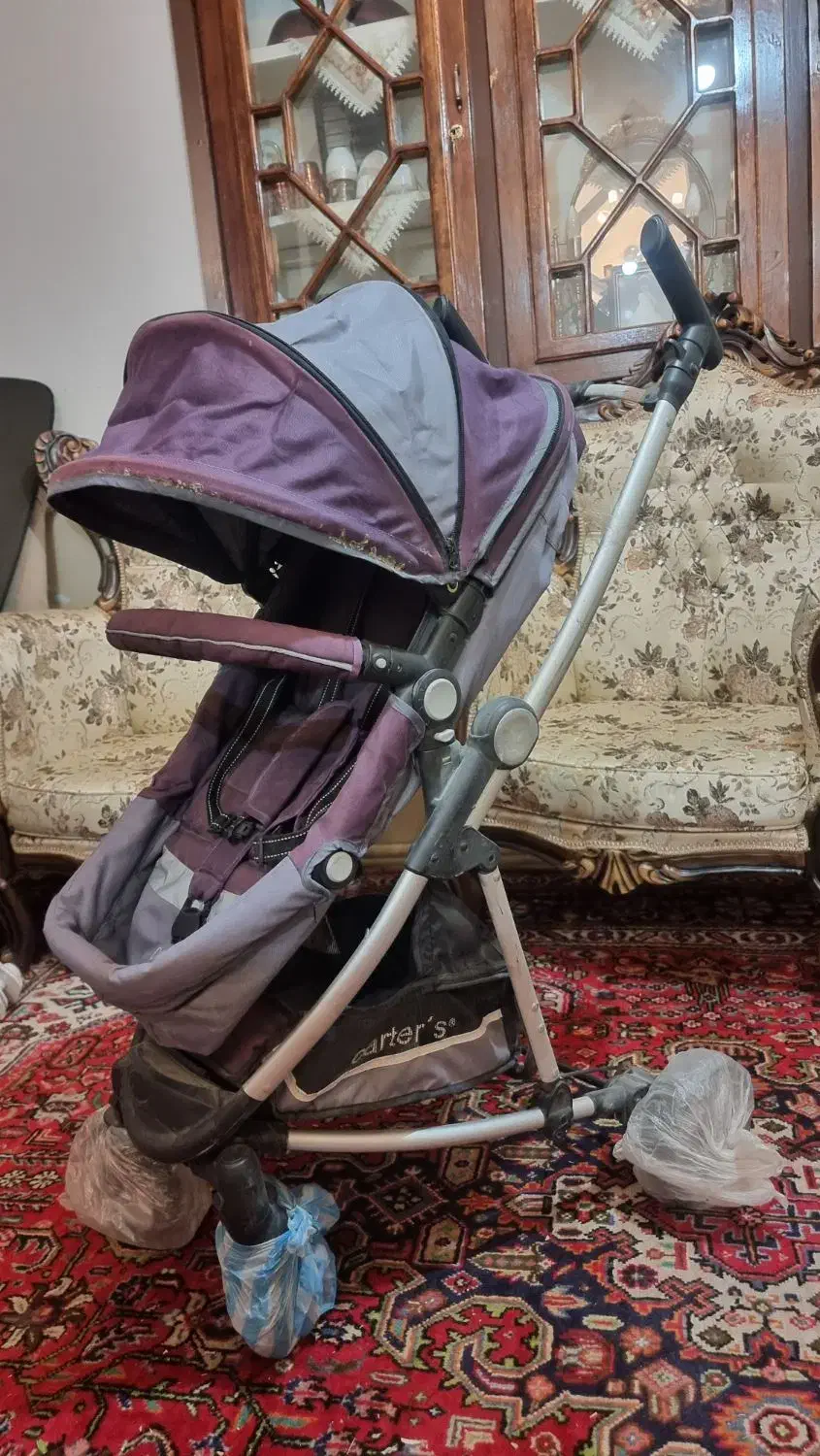 ست چهار تکه کالسکه کودک|کالسکه و لوازم جانبی|خوی, |دیوار