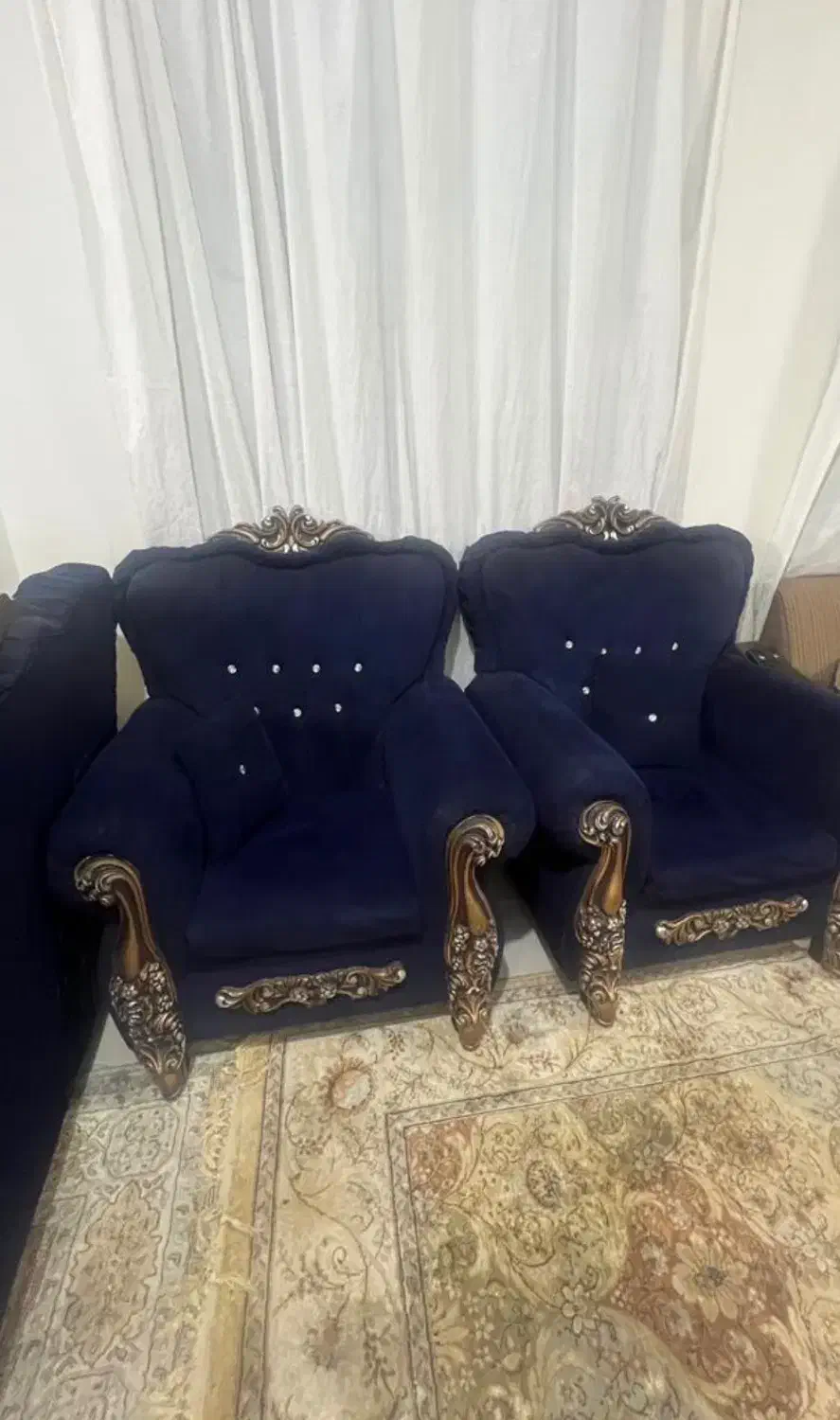 مبل سلطنتی در حد نو تمیز|مبلمان خانگی و میز عسلی|تهران, راه آهن|دیوار