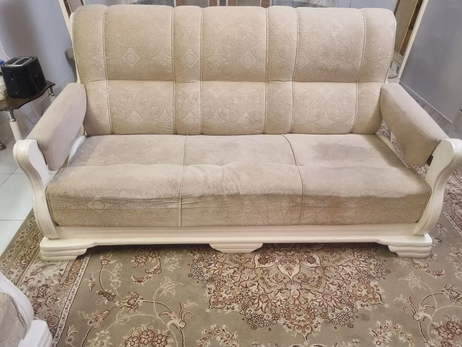 مبل هفت نفره با میز و شش صندلی آهنی|مبلمان خانگی و میز عسلی|گرگان, |دیوار