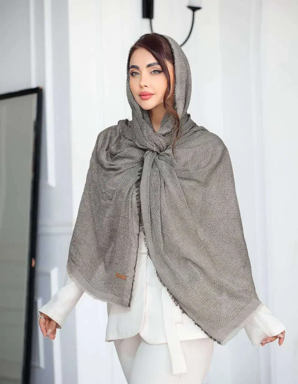 شال حصیری چهارطرف ریش در 12رنگ|لباس|گلپایگان, |دیوار