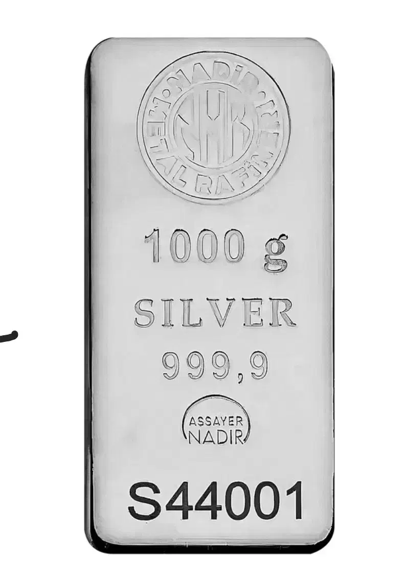 شمش 1 کیلویی نقره ندیر ترکیه|جواهرات|اصفهان, آبشار|دیوار