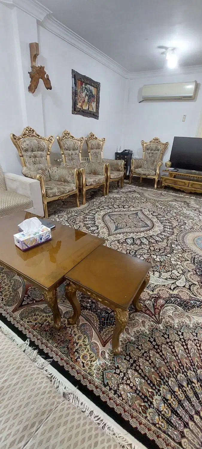 یک دست ۹نفر مبل استیل جنس چوب|مبلمان خانگی و میز عسلی|رشت, استادسرا|دیوار