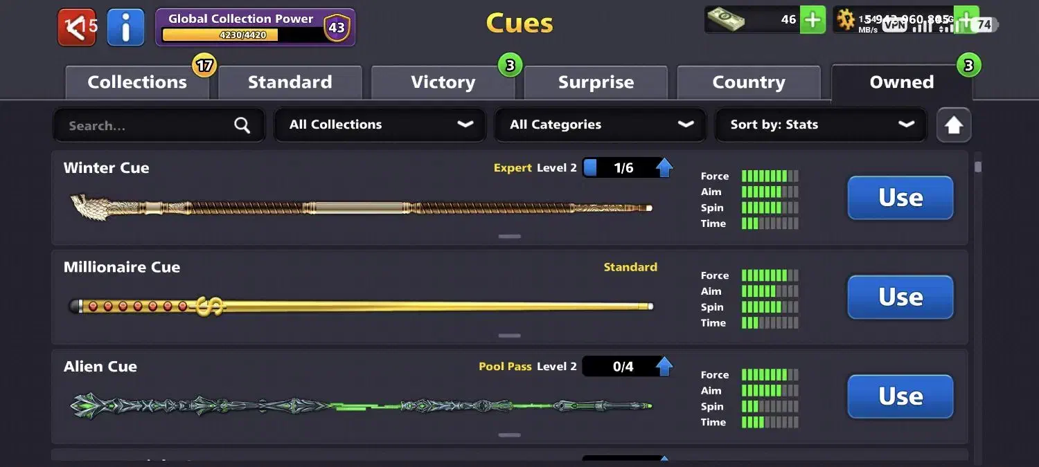 اکانت بیلیارد 8 Ball pool|کنسول، بازی ویدئویی و آنلاین|رشت, منظریه|دیوار