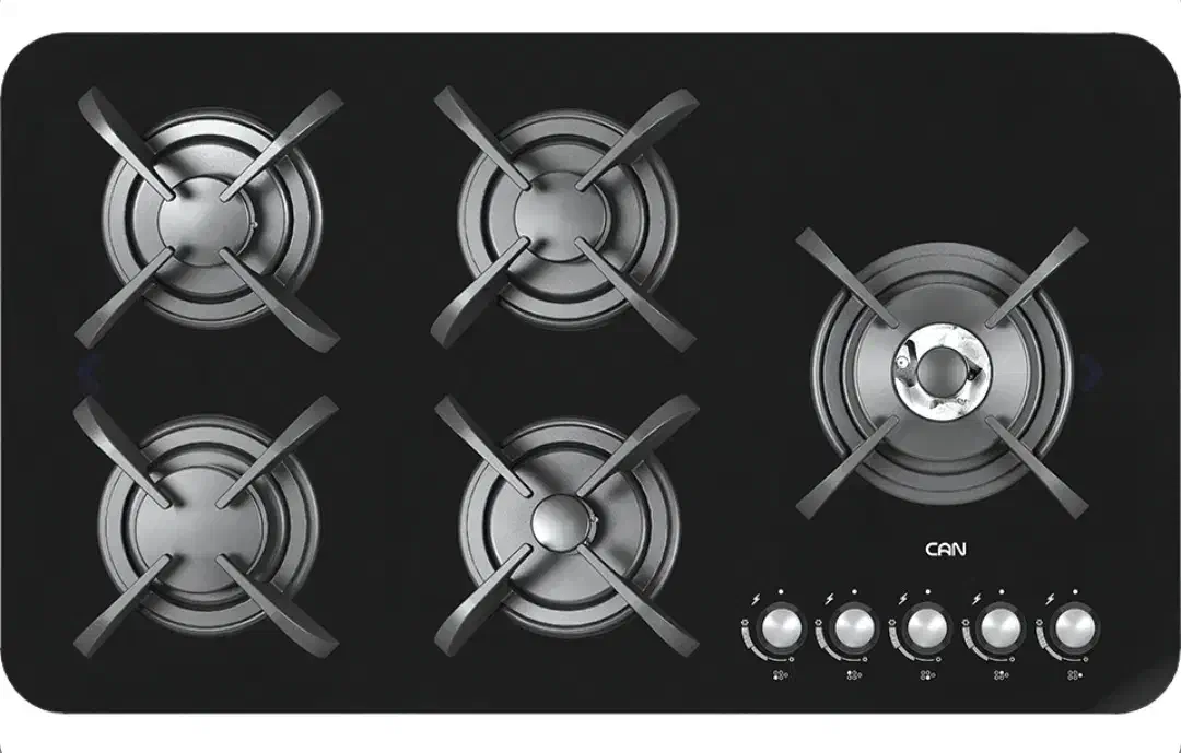 اجاق گاز (کن) تو کار صفحه شیشه ای 5شعله ایتالیایی.|اجاق گاز و لوازم برقی پختوپز|تهران, شهید رجایی|دیوار