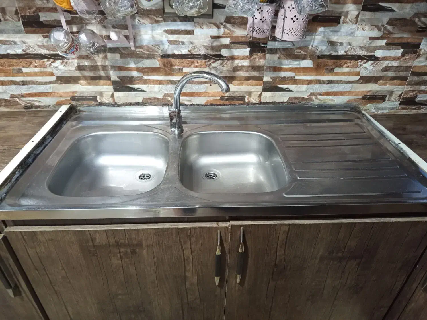 سینک و شیرآب|آب‌چکان و نظم‌دهنده ظروف|املش, |دیوار