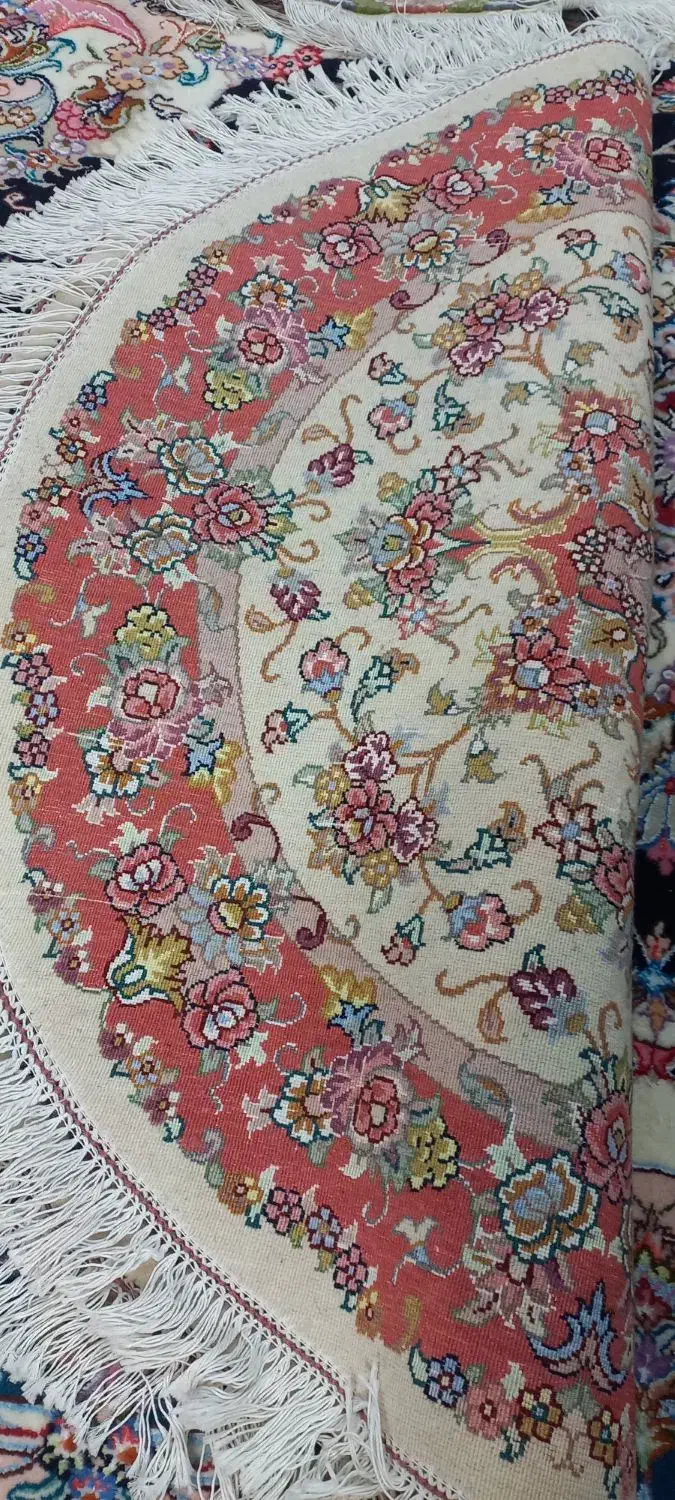 فرش گرد دستبافت (۱×۱) رج ۴۰ خطیبی|فرش|تبریز, |دیوار