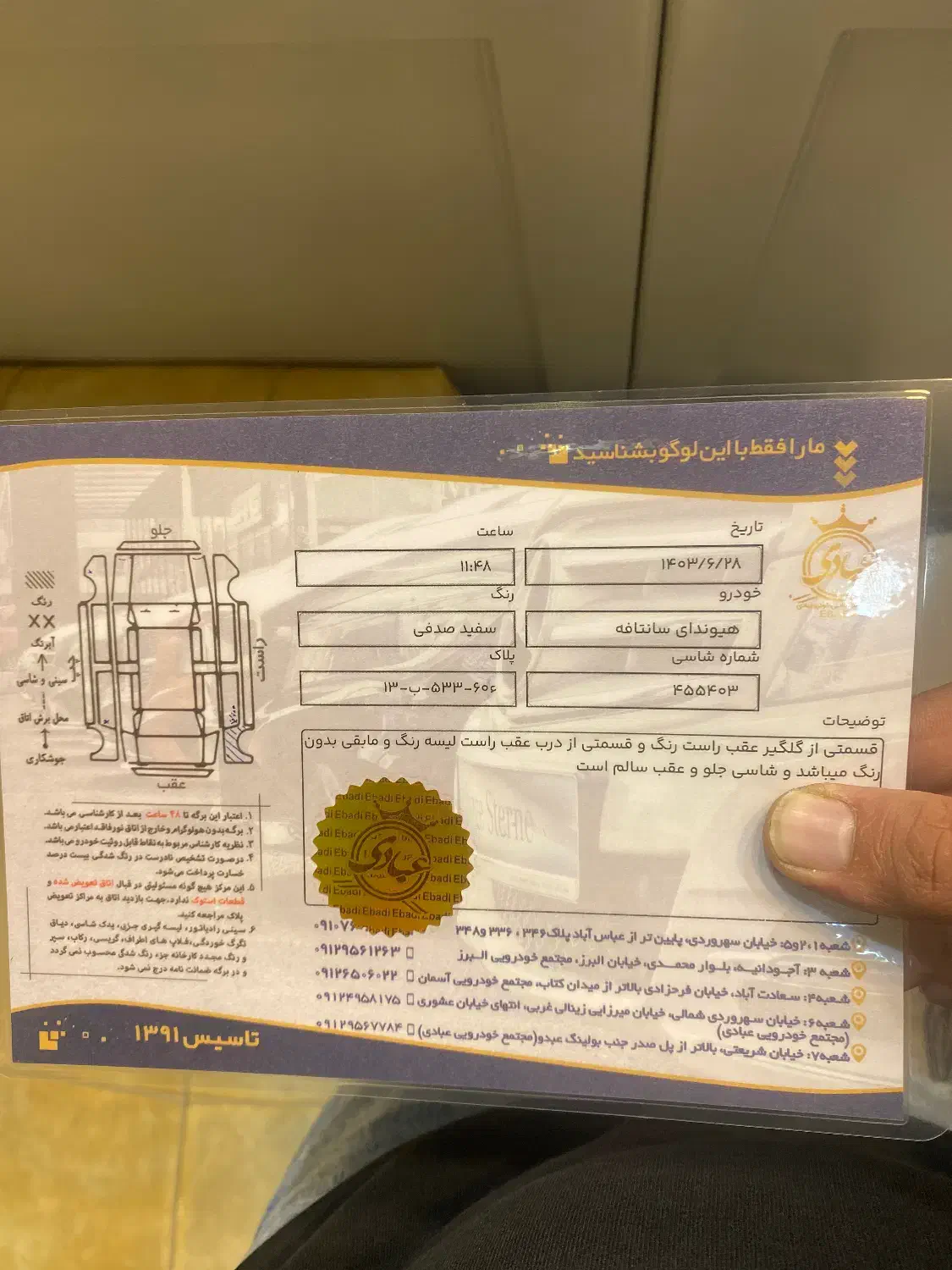 سانتافه۲۰۱۵فول سفارش عرب(کارشناسی عبادی دارد)|خودرو سواری و وانت|ری, سیزده آبان|دیوار