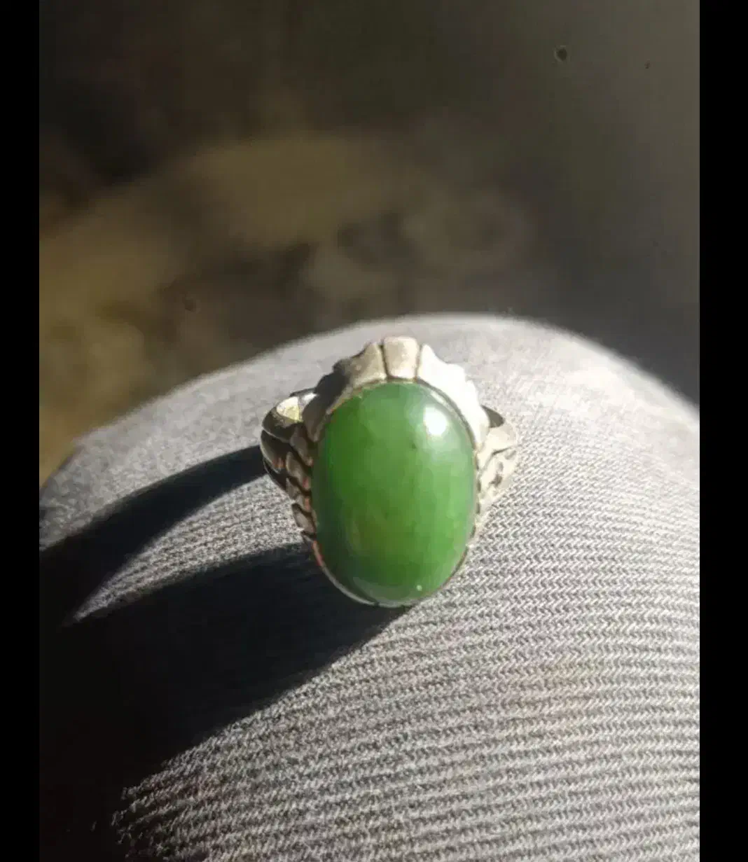 انگشتردستسازنقره یشم طبیعی اصل وکلکسیونی|جواهرات|همدان, |دیوار