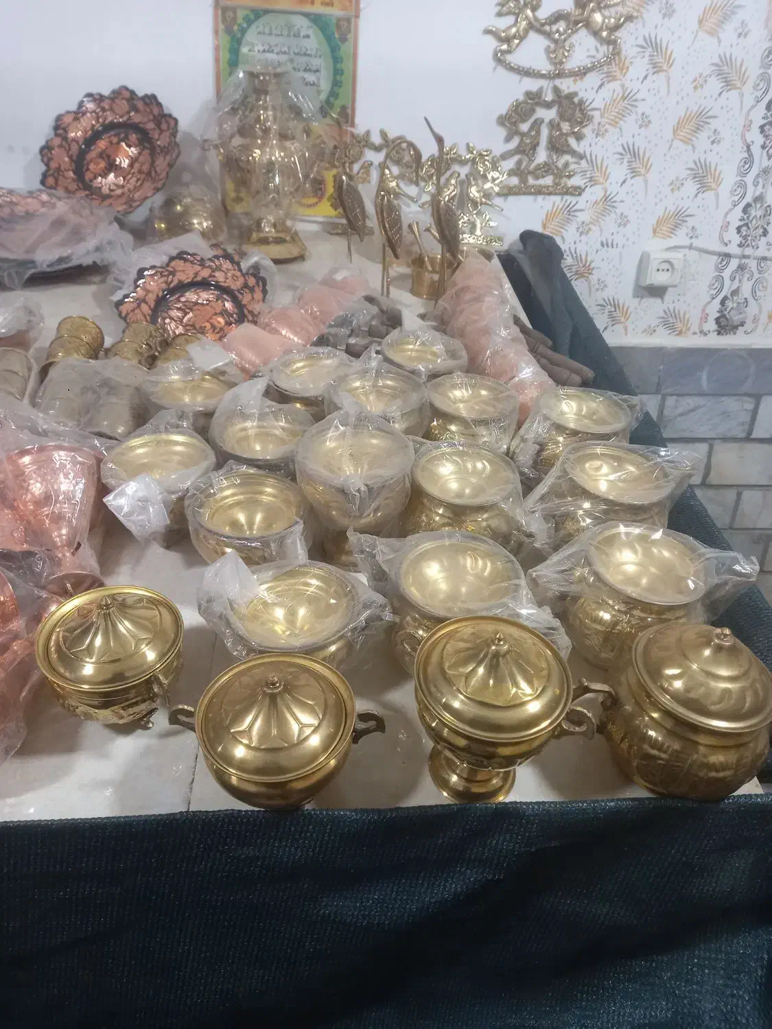 لوازم دکوری تعزینی مس وبرنجی|صنایع دستی و سایر لوازم تزئینی|تاکستان, |دیوار