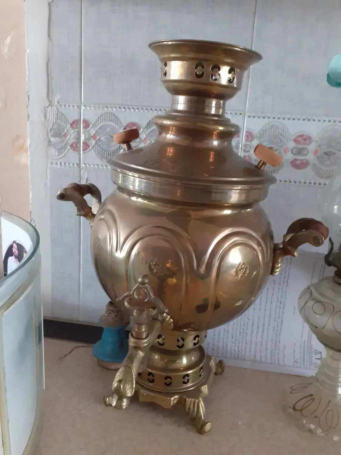 سماور زغالی برنز ۶لیتری|سماور، چایساز، قهوهساز|ری, شهرک نظامی|دیوار