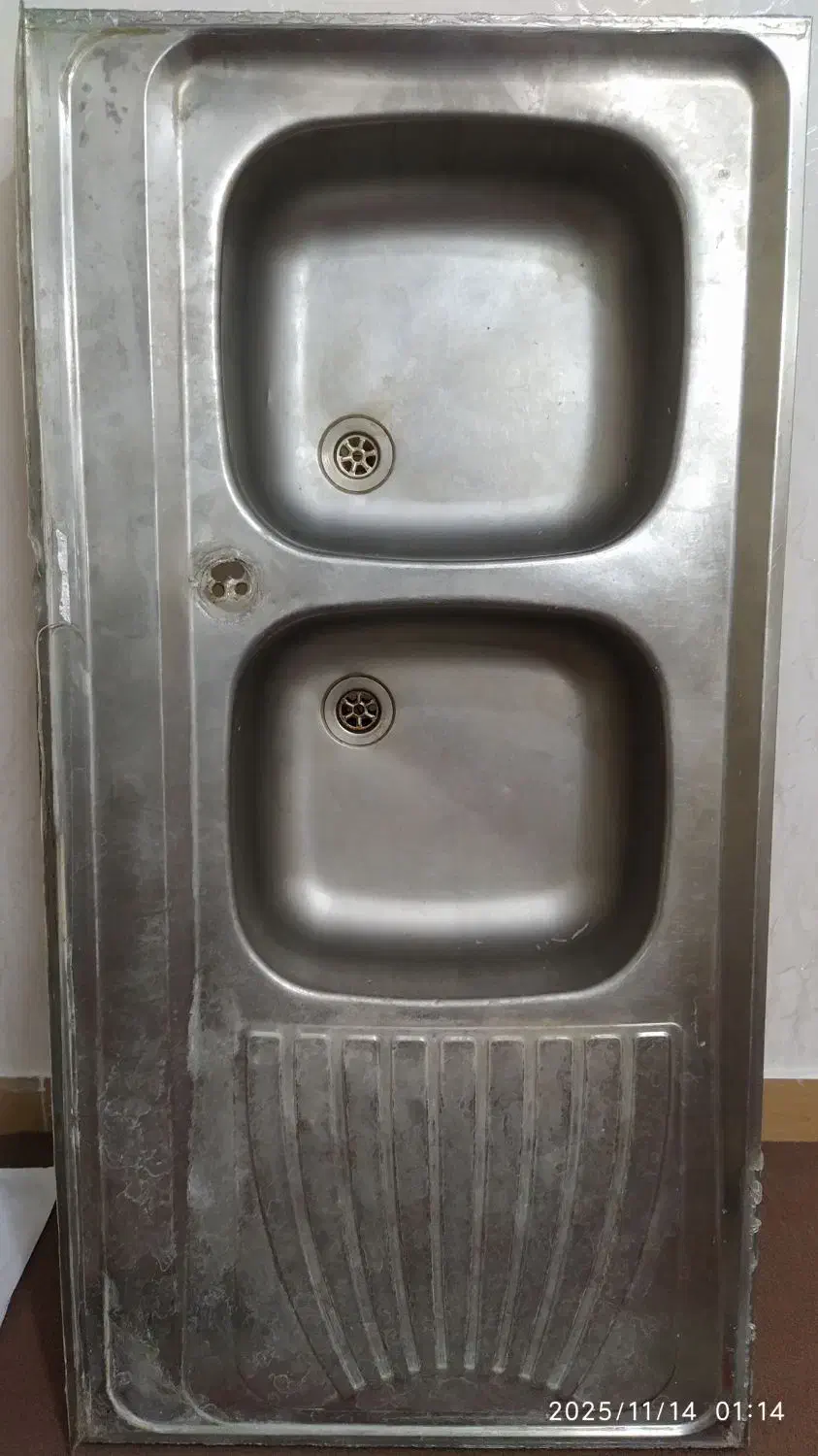 سینک استیل دو لگنه البرز|مصالح و تجهیزات ساختمان|زنجان, |دیوار