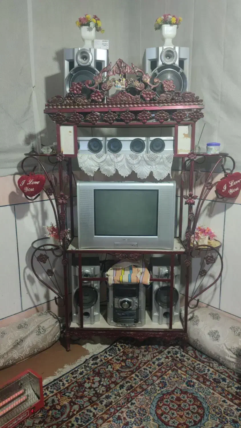 کمد یخچال فریزر با تلویزیون با ضبط سونی اصل|سیستم صوتی خانگی|سراوان, |دیوار