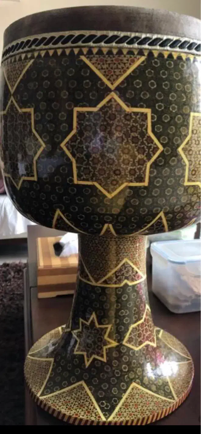 تنبک خاتم کاری شده صنایع دستی|سازهای سنتی|ساری, |دیوار