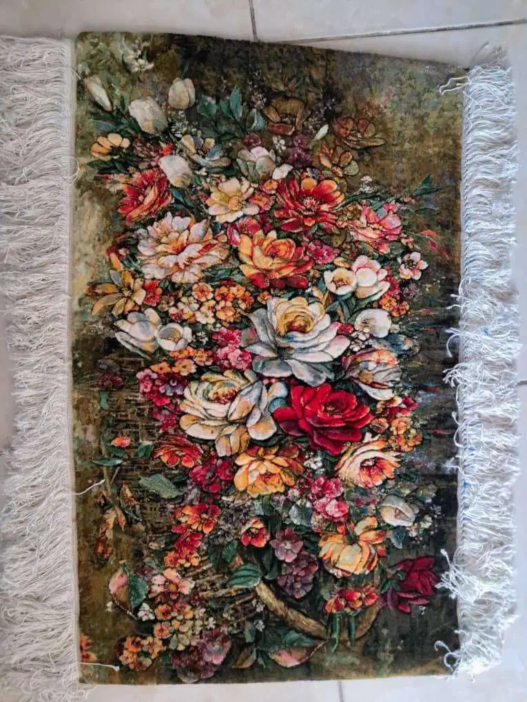 تابلو فرش دستبافت سبدگل نونو|تابلو فرش|تهران, شهرک شریعتی|دیوار