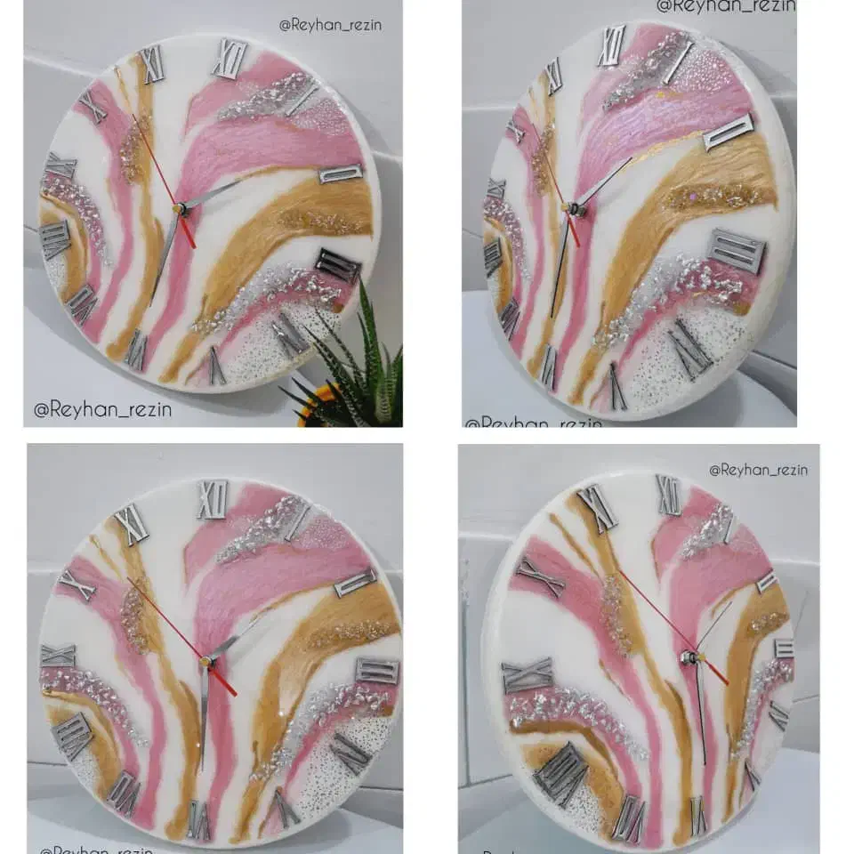 ساعت رزینی|ساعت دیواری و تزئینی|بهرمان, |دیوار