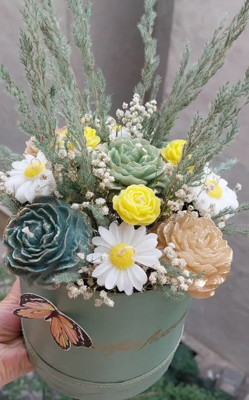 باکس گل شمعی یک هدیه جاویدان برای عزیزترینها|صنایع دستی و سایر لوازم تزئینی|تهران, صد دستگاه|دیوار