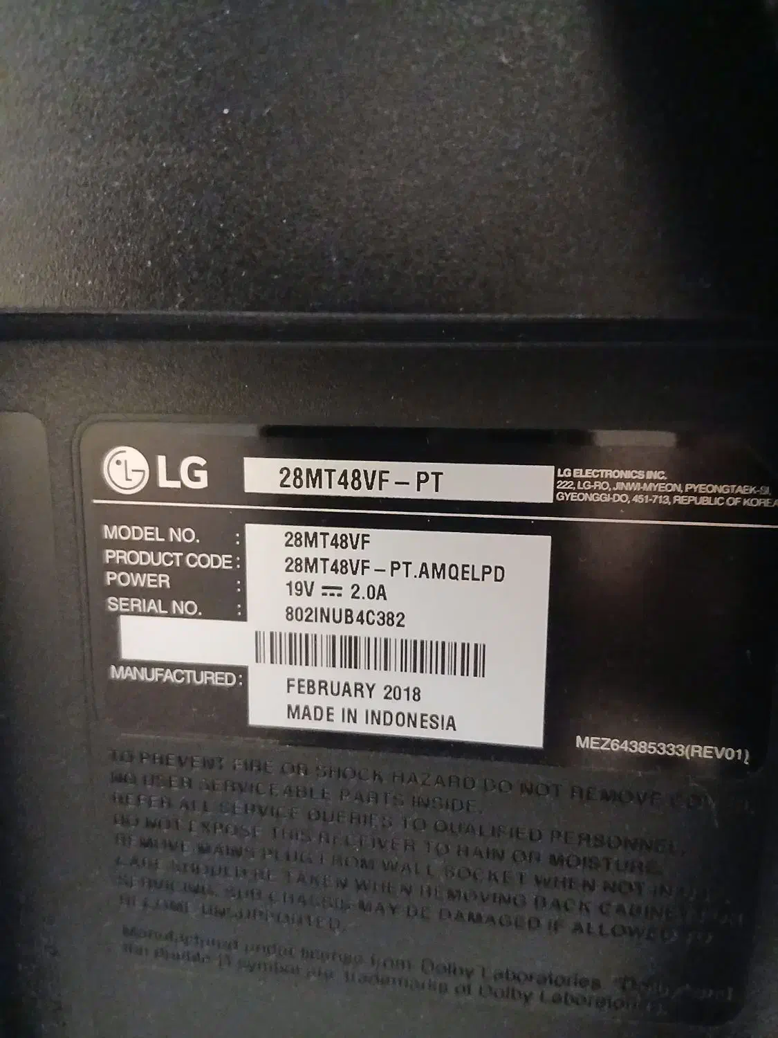 مانیتور و تلویزیون ۲۸اینچ ال جی|قطعات و لوازم جانبی رایانه|ارومیه, |دیوار