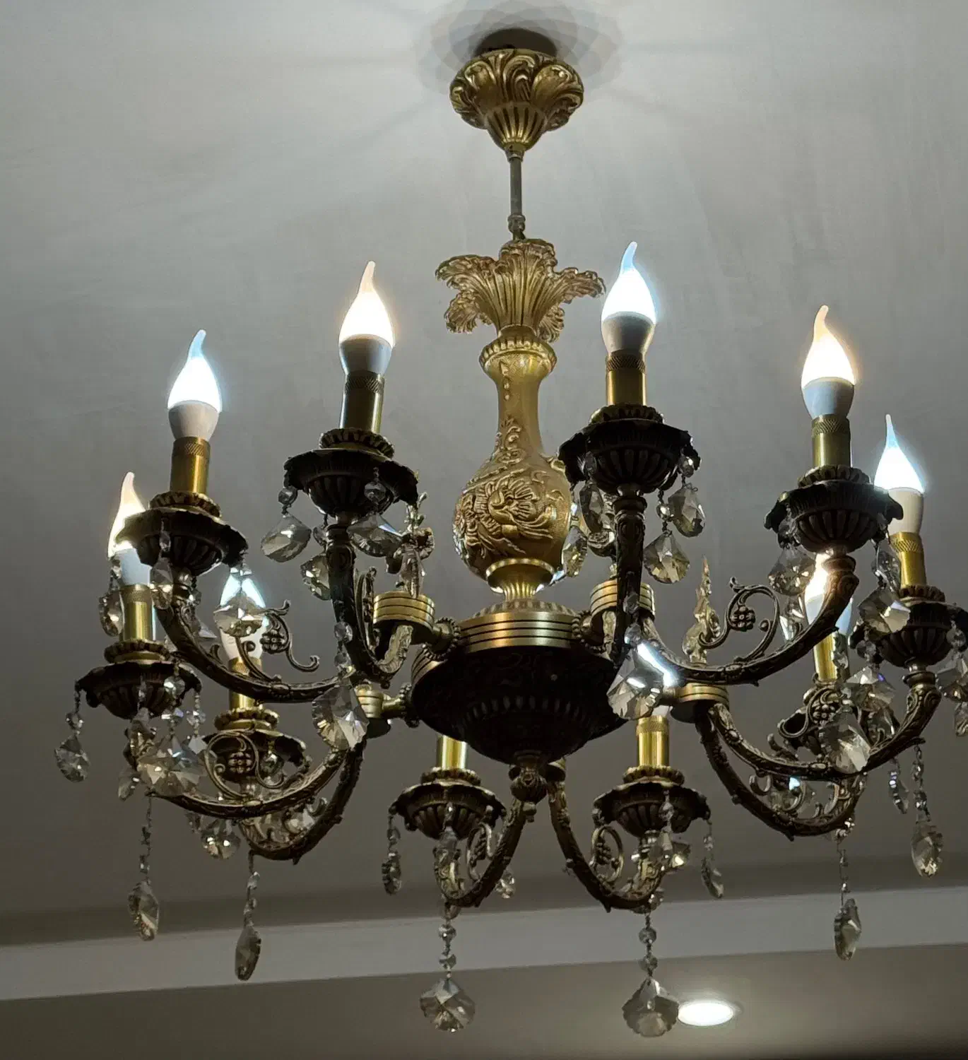 لوستر ۱۰ شاخه|لوستر و چراغ آویز|اراک, |دیوار