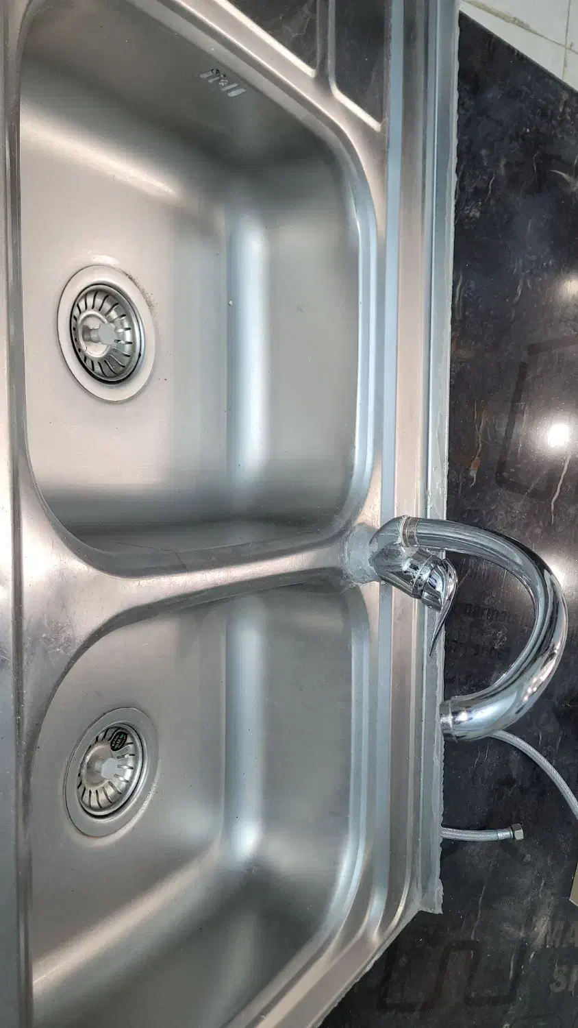 سینک ظرفشویی روکار به همراه شیر اهرمی|مصالح و تجهیزات ساختمان|تهران, تهرانسر غربی|دیوار