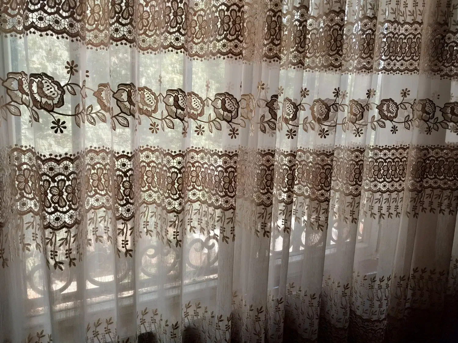 پرده ی پذیرایی و والان و اشانتیون پرده آشپزخانه|پرده، رانر، رومیزی|دماوند, دماوند|دیوار