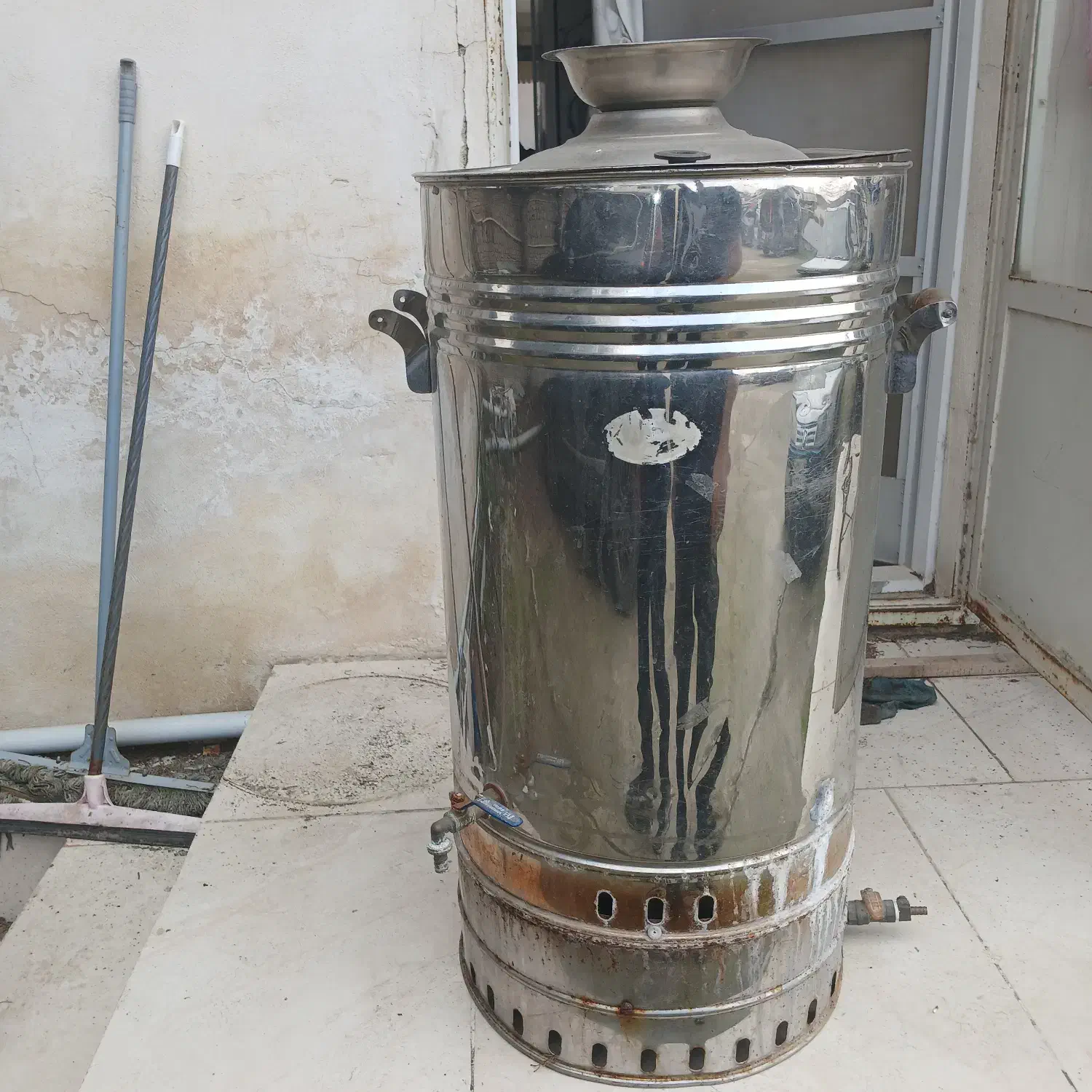 سماور استیل ۱۰۰ لیتری|سماور، چای‌ساز، قهوه‌ساز|کردکوی, |دیوار