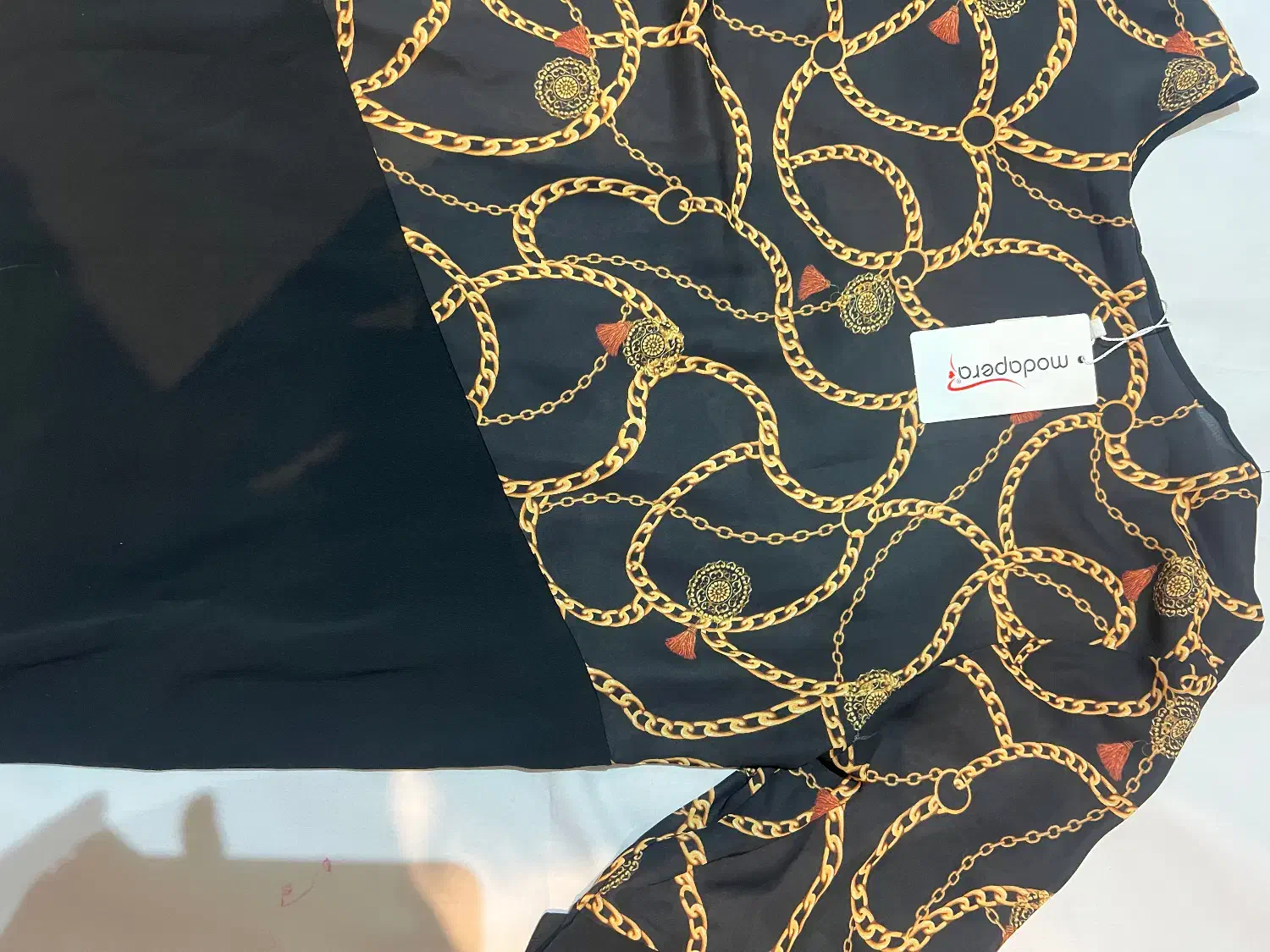 شومیز حریر طرح زنجیر ترند با اتیکت|لباس|اردبیل, |دیوار