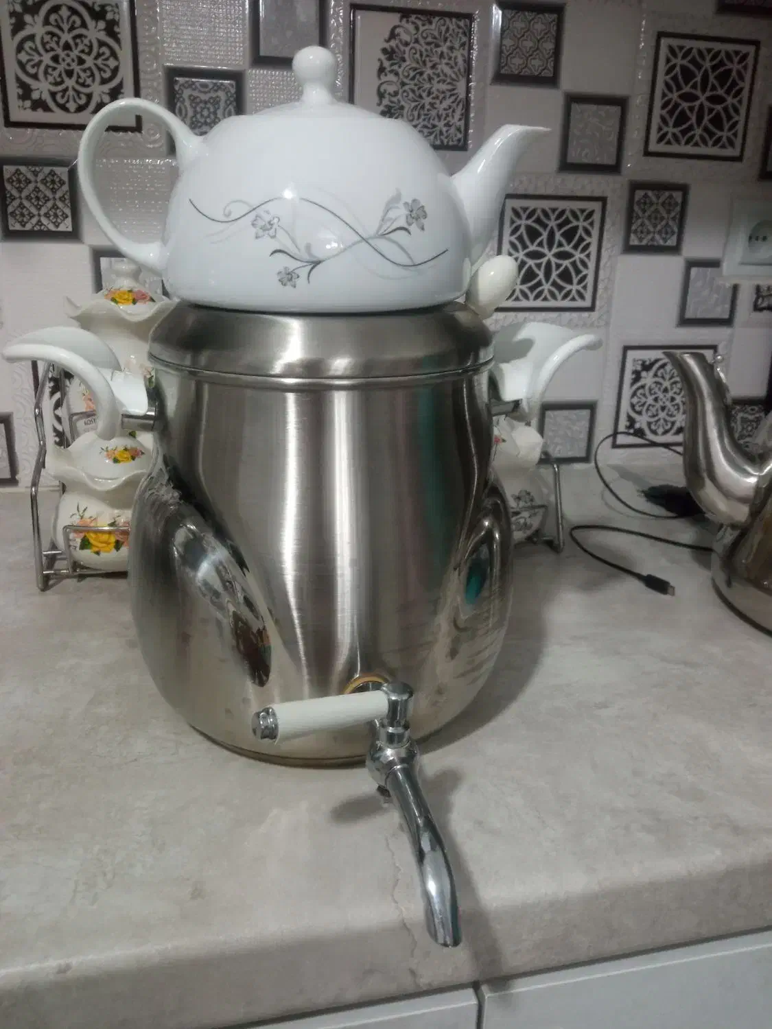 کتری قوری وقوری مسی|قوری، کتری، قهوه‌ساز دستی|ارومیه, |دیوار