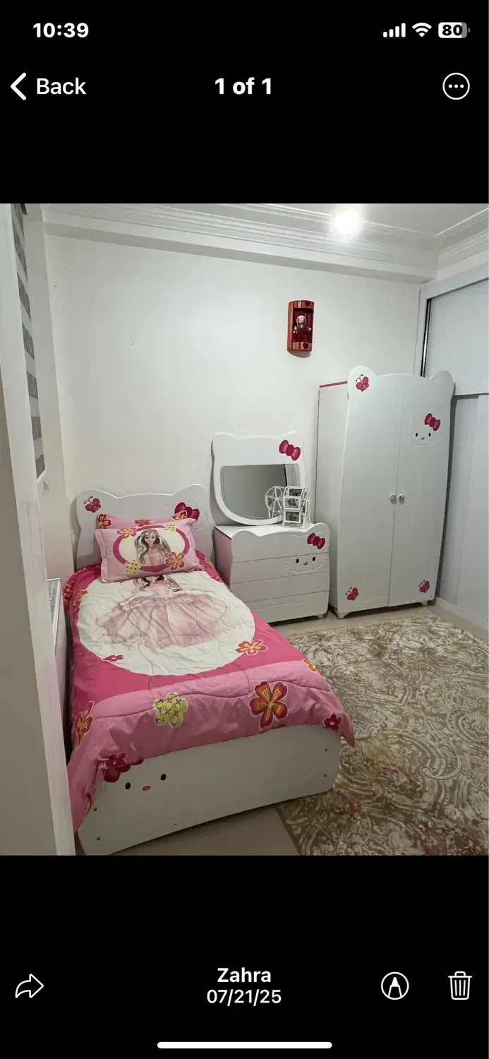 ست میز و تخت کمد کودک|تخت و سرویس خواب|سلماس, |دیوار