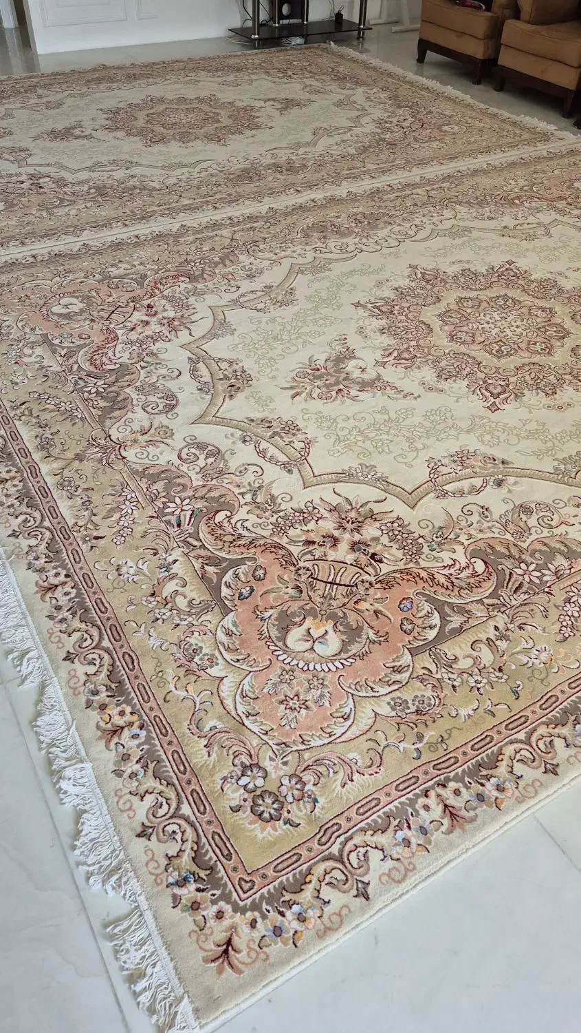 دو تخته فرش۱۲ متری طرح برجسته در حد نو|فرش|سنندج, |دیوار