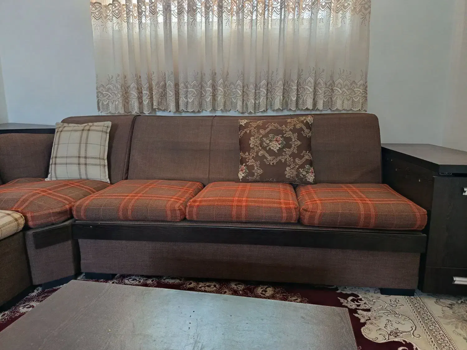 مبل راحتی L کرم قهوه ای|مبلمان خانگی و میز عسلی|نوشهر, |دیوار