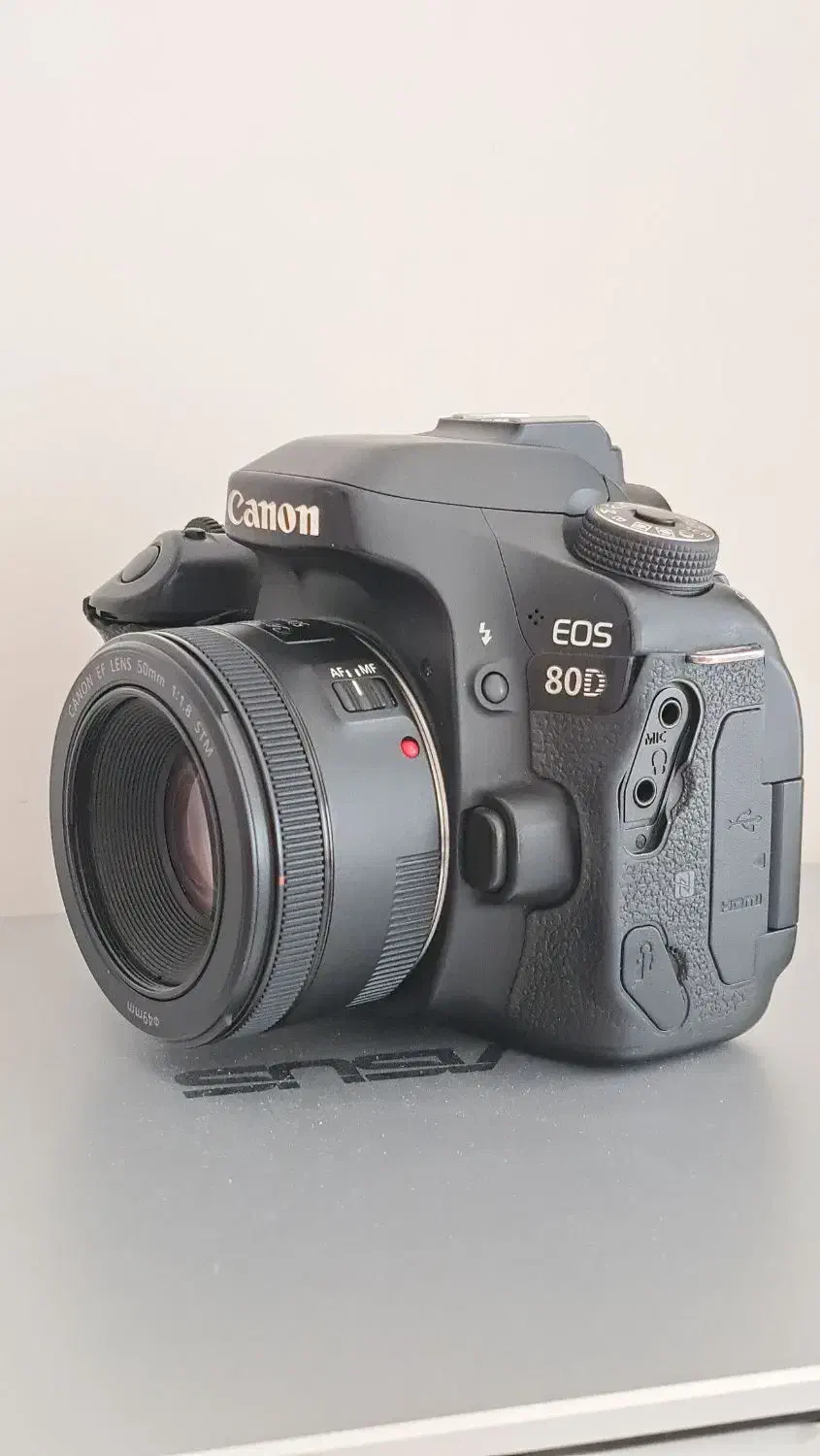 دوربین حرفه ای 80D کنون با لنز ۵۰ فیکس|دوربین عکاسی و فیلمبرداری|اردبیل, |دیوار