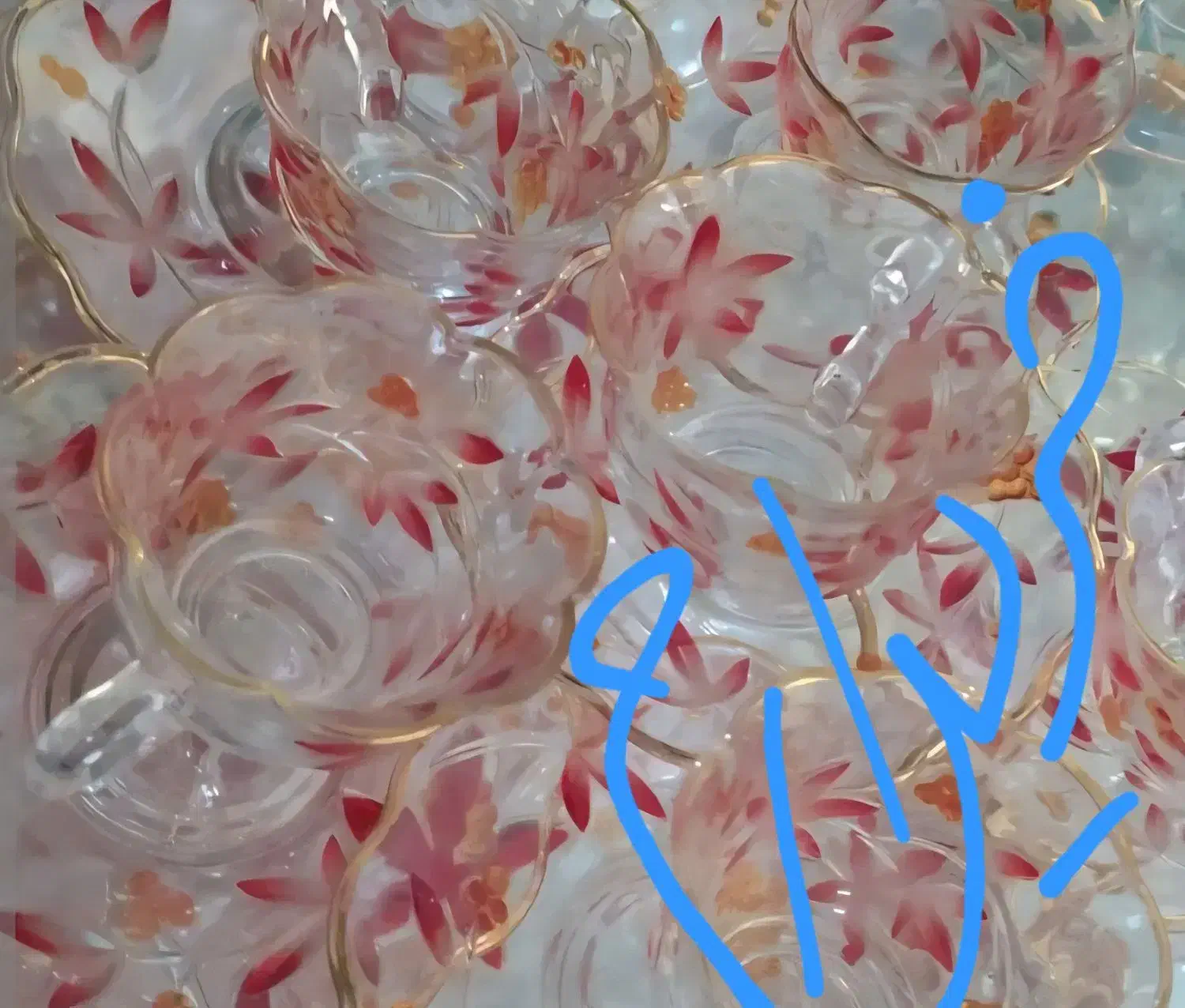 سرویس پزیرایی کریستال|ظروف سرو و پذیرایی|هشتگرد, هشتگرد قدیم|دیوار