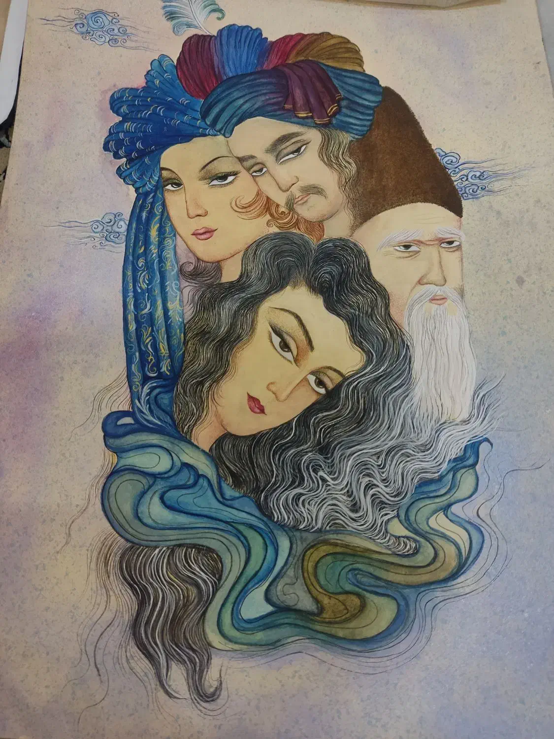 نقاشی ابرنگ|تابلو، نقاشی، عکس|فردوس (خراسان), |دیوار