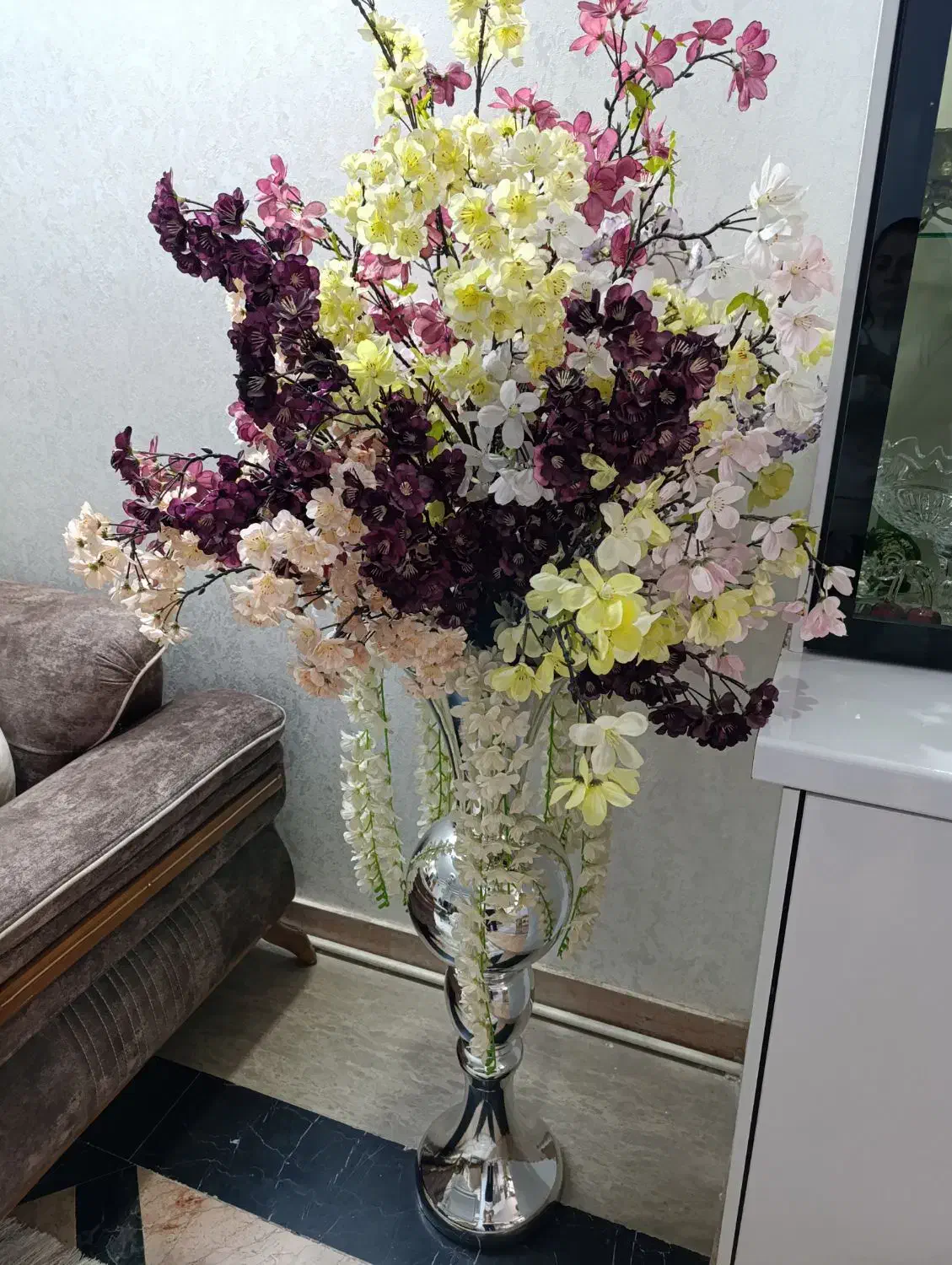 گل مصنوعی با گدان|گل مصنوعی|ری, شهرری|دیوار