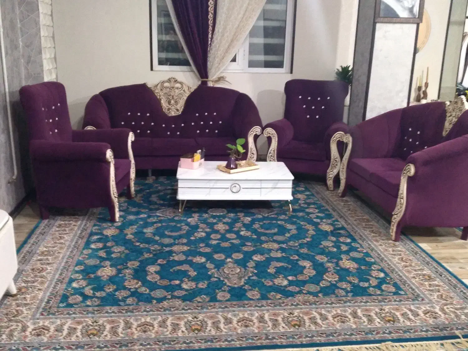 مبلمان ۷ نفره|مبلمان خانگی و میز عسلی|بم, |دیوار