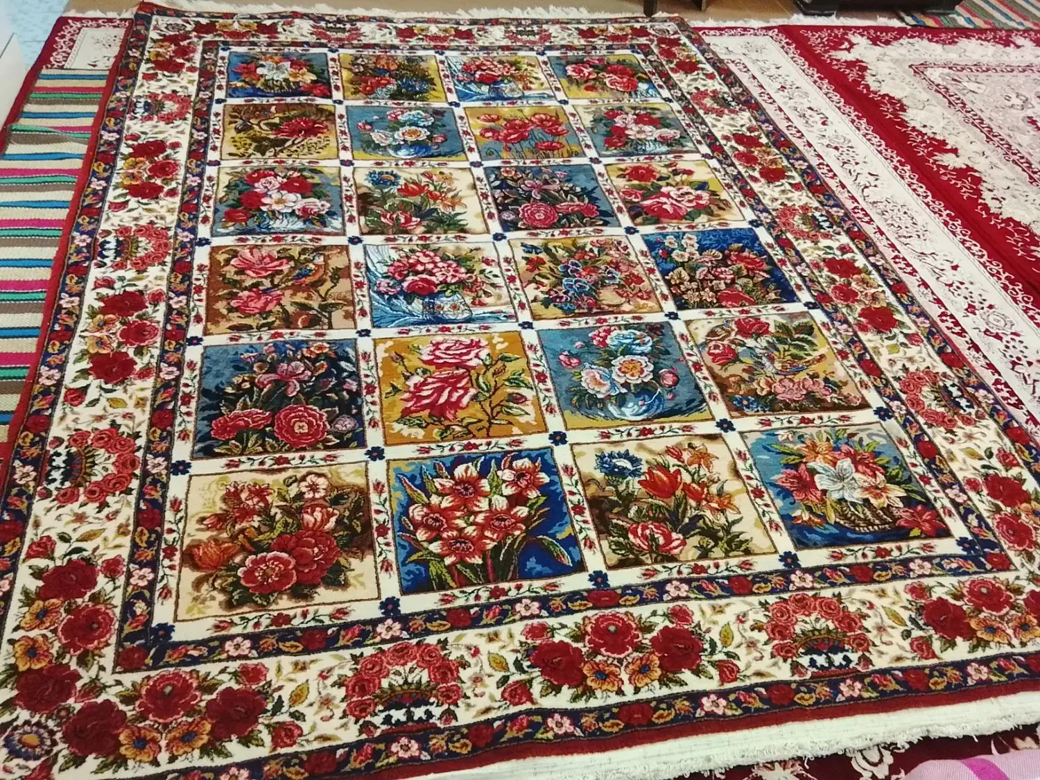 قالی دست با فت|فرش|شهرکرد, |دیوار