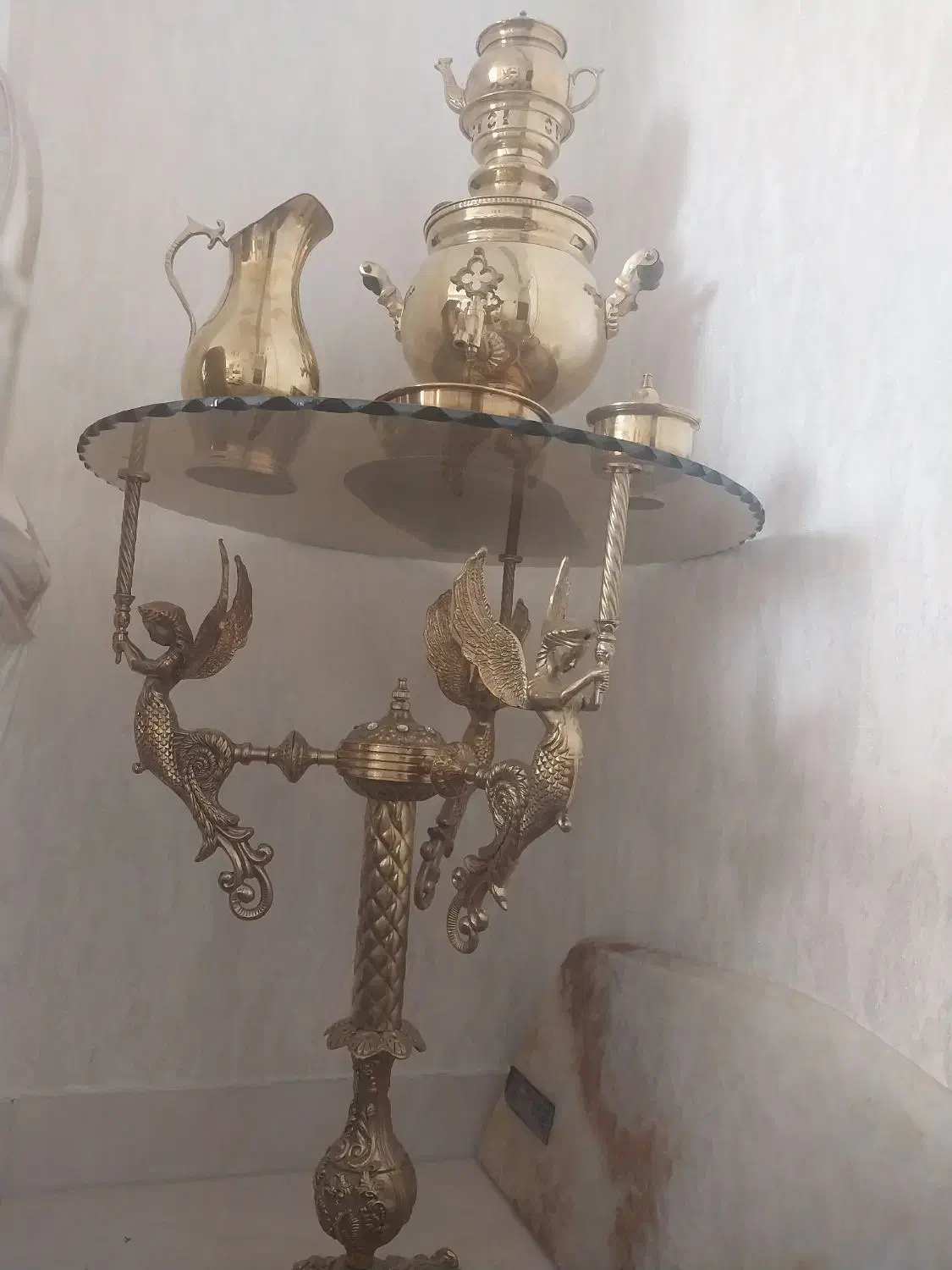 سماور و میزخاطره برنز|سماور، چای‌ساز، قهوه‌ساز|ملایر, |دیوار