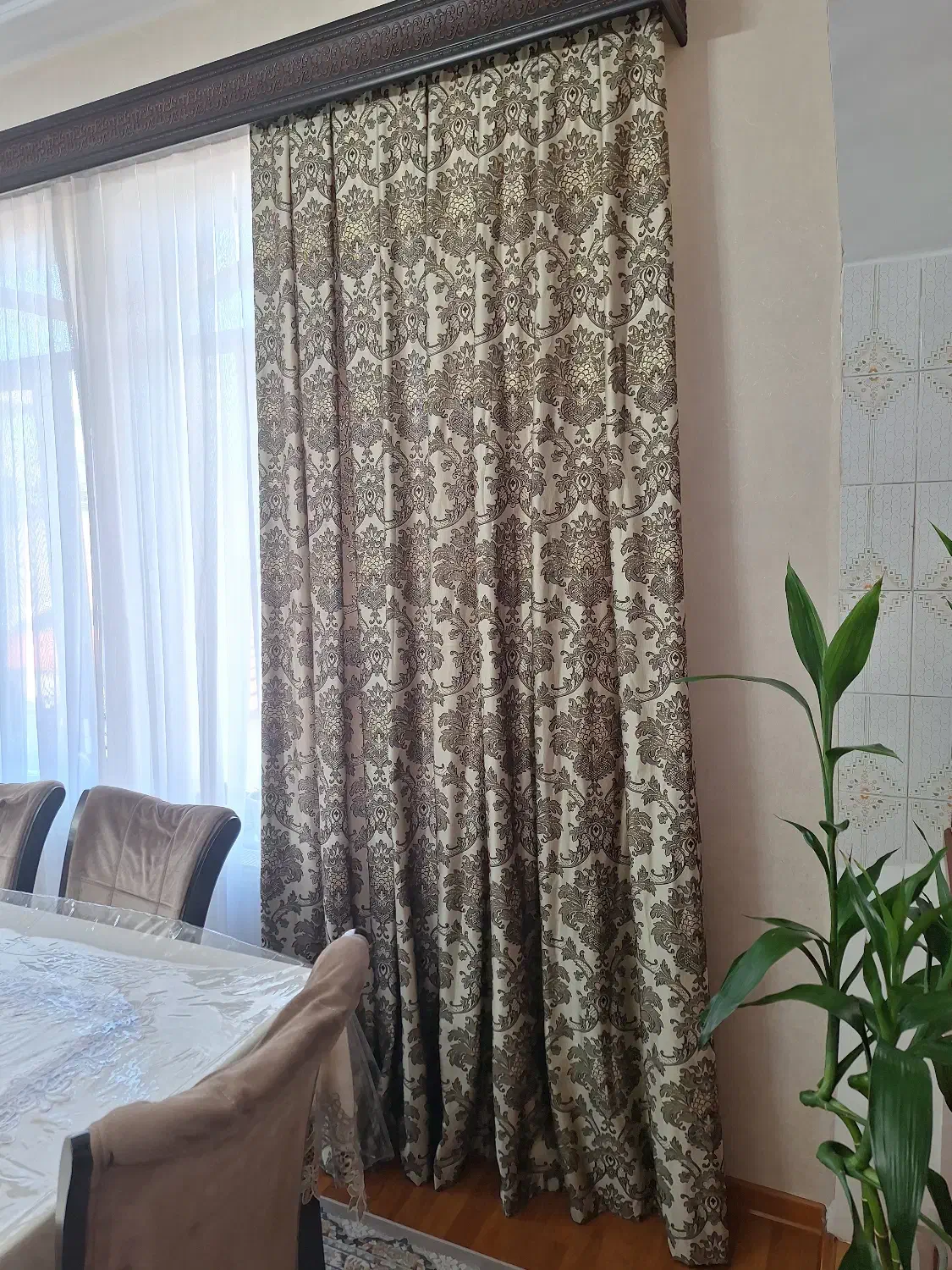 دو عدد پرده دکور بسیار تمیز مشابه نو|پرده، رانر، رومیزی|آستارا, |دیوار