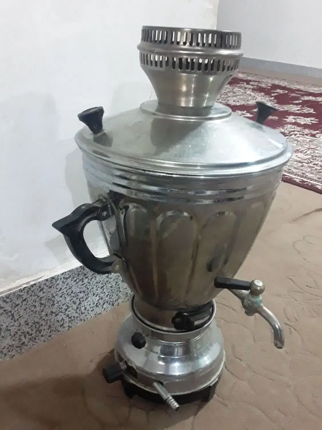 سماورگازی روستای طبس|سماور، چایساز، قهوهساز|سبزوار, قصبه شرقی|دیوار