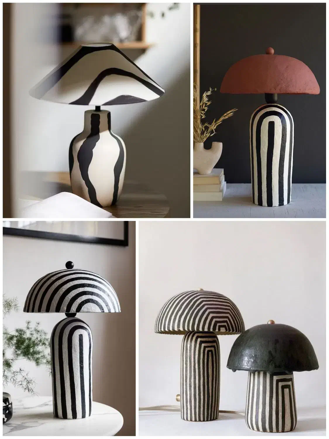 چراغ خواب های ایستاده و رومیزی پاپیه ماشه|چراغ خواب و آباژور|تهران, سید خندان (جلفا)|دیوار