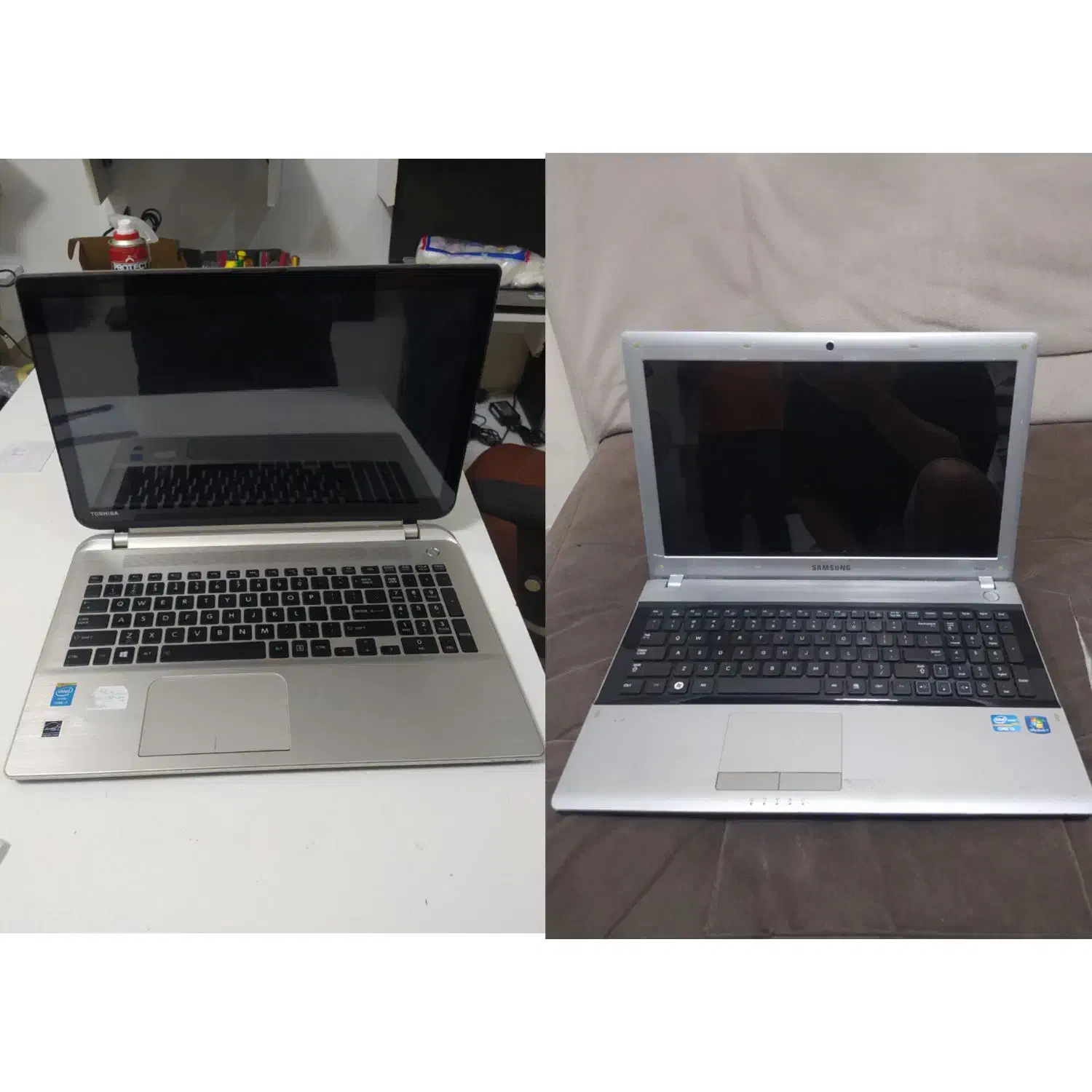 دو عدد لپ‌تاپ Toshiba و Samsung|رایانه همراه|تهران, امام حسین|دیوار